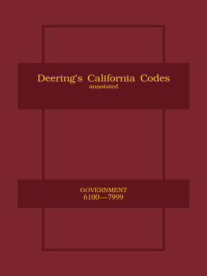 cover image of Deering's California Government Code
